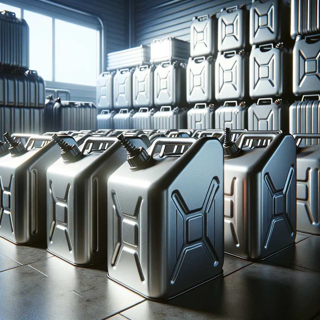 Compressed Realistic Metal Container Image